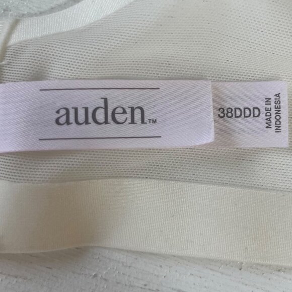Auden Unlined Underwire Bra 38DDD Cream New Demi Coverage Adjustable - Picture 7 of 13